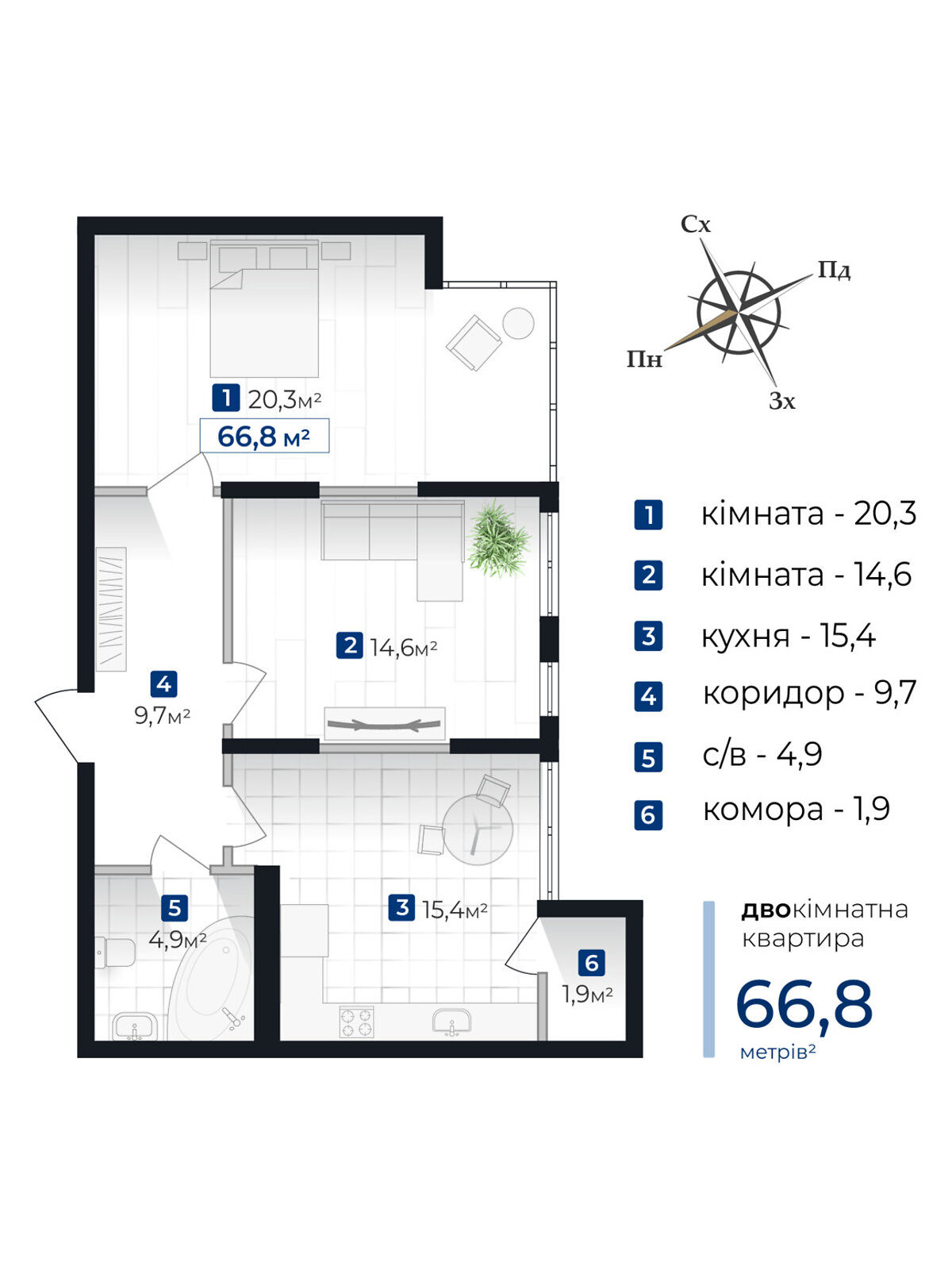 Продажа двухкомнатной квартиры в Ивано-Франковске, на ул. Хоткевича Гната, район Братья фото 1 Продажа двухкомнатной квартиры в Ивано-Франковске, на ул. Хоткевича Гната, район Братья фото 1