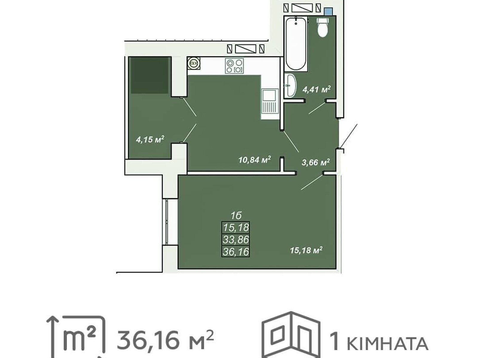 Продаж однокімнатної квартири в Івано-Франківську, на вул. Ленкавського 22, район Кант фото 1 Продаж однокімнатної квартири в Івано-Франківську, на вул. Ленкавського 22, район Кант фото 1