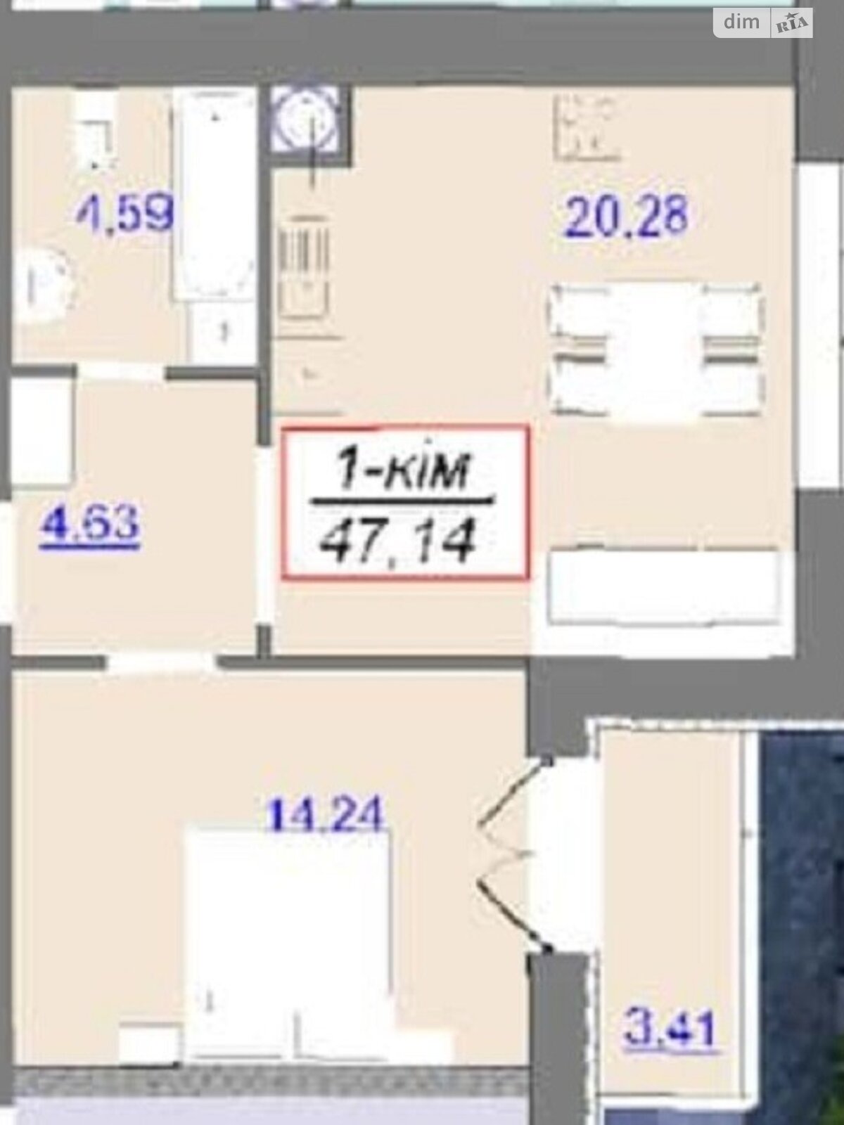 Продажа однокомнатной квартиры в Ивано-Франковске, на пер. Ключный, фото 1