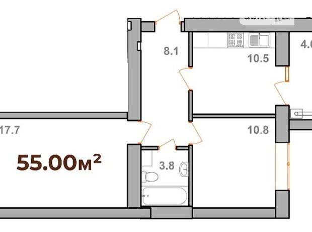 Продажа двухкомнатной квартиры в Ивано-Франковске, на ул. Коновальца Евгения, район Коновальца Чорновола фото 1 Продажа двухкомнатной квартиры в Ивано-Франковске, на ул. Коновальца Евгения, район Коновальца Чорновола фото 1