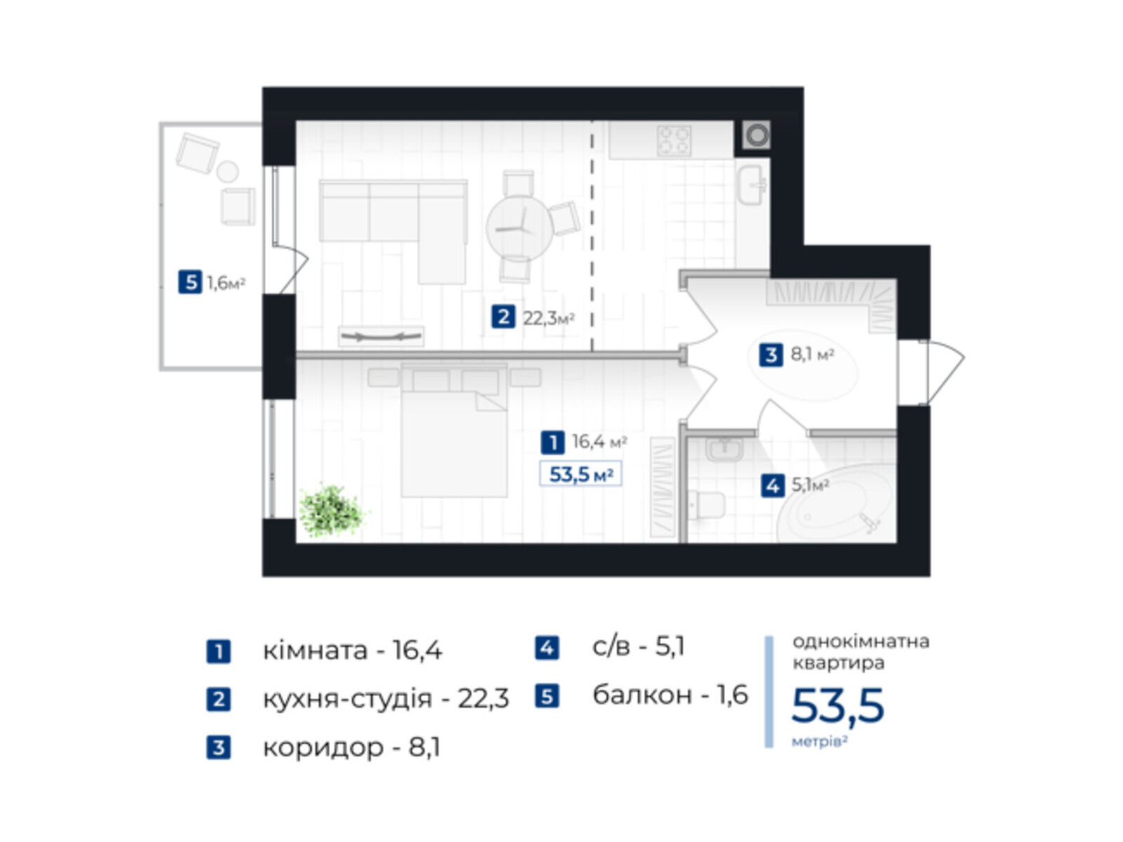 Продажа однокомнатной квартиры в Ивано-Франковске,, район Коновальца Чорновола фото 1