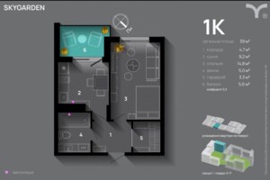 Продаж однокімнатної квартири в Івано-Франківську, на вул. Хриплинська 9, район Майзлі фото 2