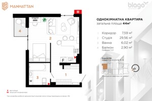 Продаж однокімнатної квартири в Івано-Франківську, на вул. Ленкавського 34/4, район Набережна фото 2