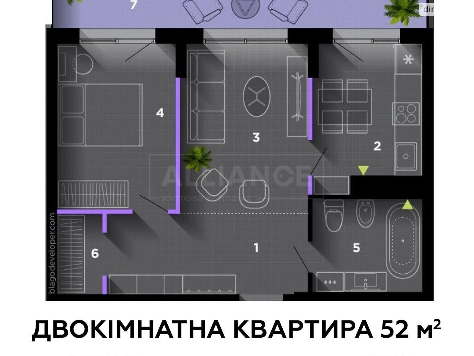 Продажа двухкомнатной квартиры в Ивано-Франковске, на ул. Левицкого Романа, район Набережная фото 1