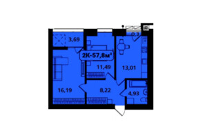 Продаж двокімнатної квартири в Івано-Франківську, на вул. Отця Блавацького 8, район Опришівці фото 2