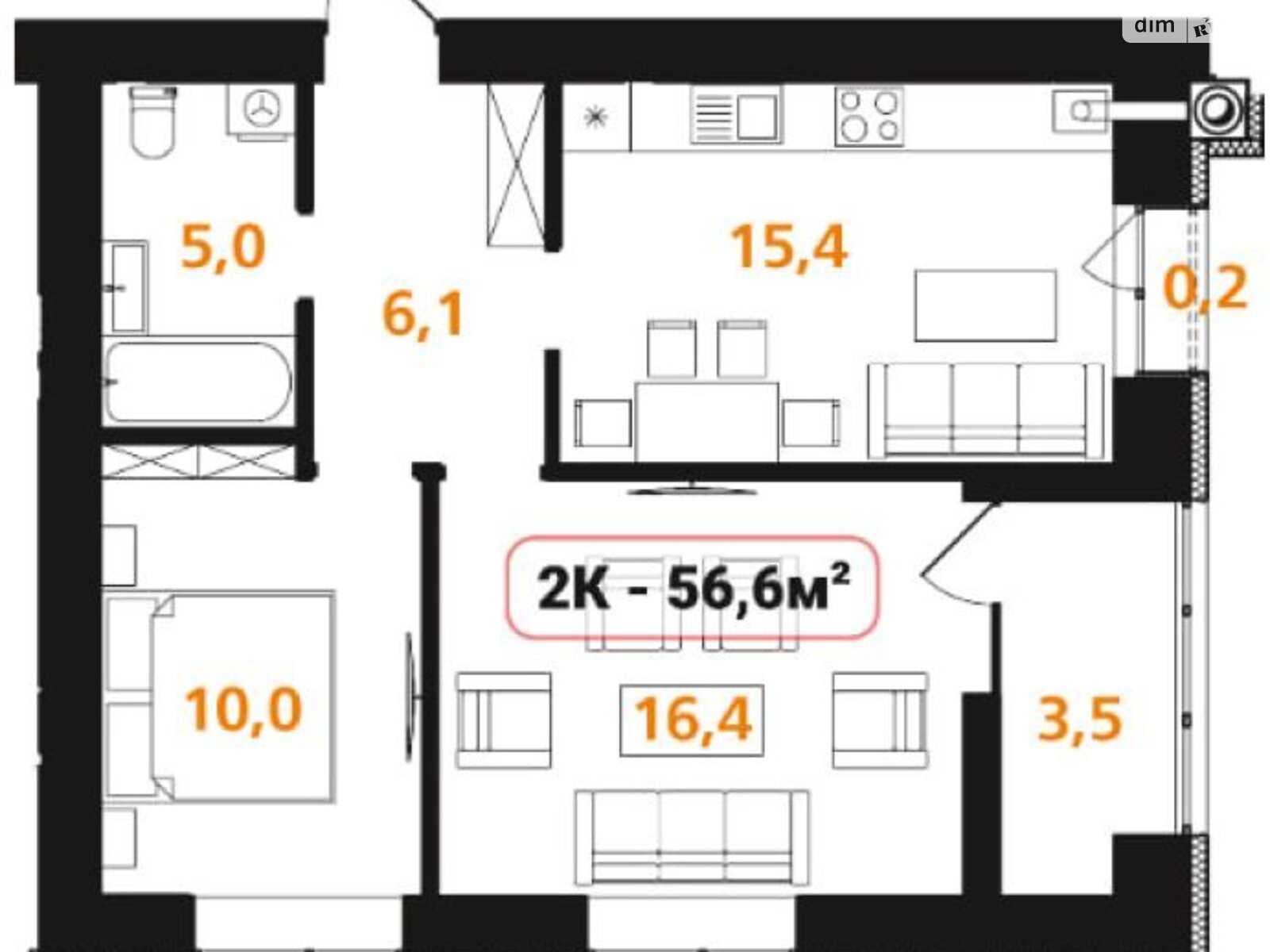 Продажа двухкомнатной квартиры в Ивано-Франковске, на ул. Отца Блавацкого, район Опришовцы фото 1