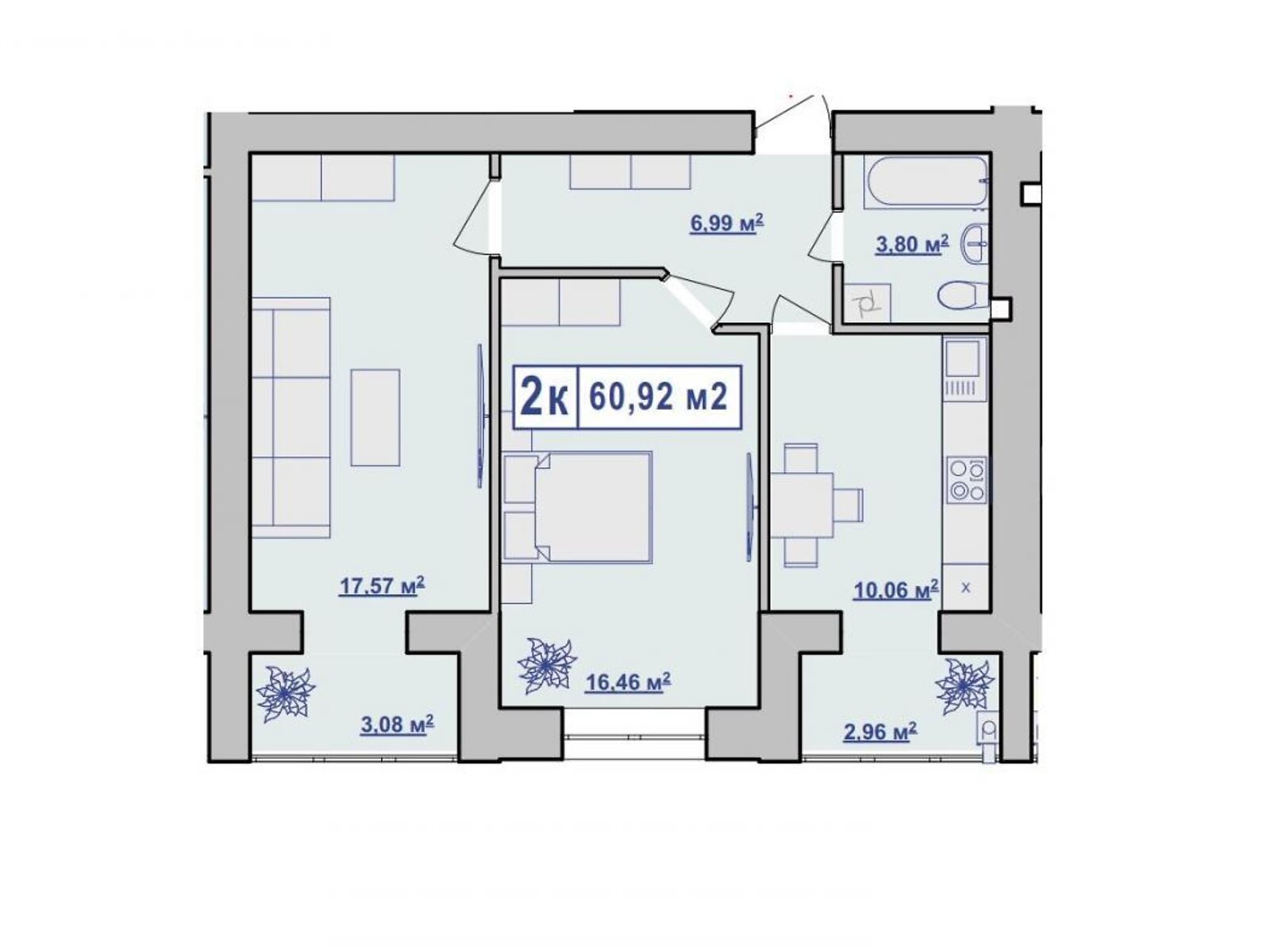 Продажа двухкомнатной квартиры в Ивано-Франковске, на ул. Галицкая 92, район Пасечная фото 1