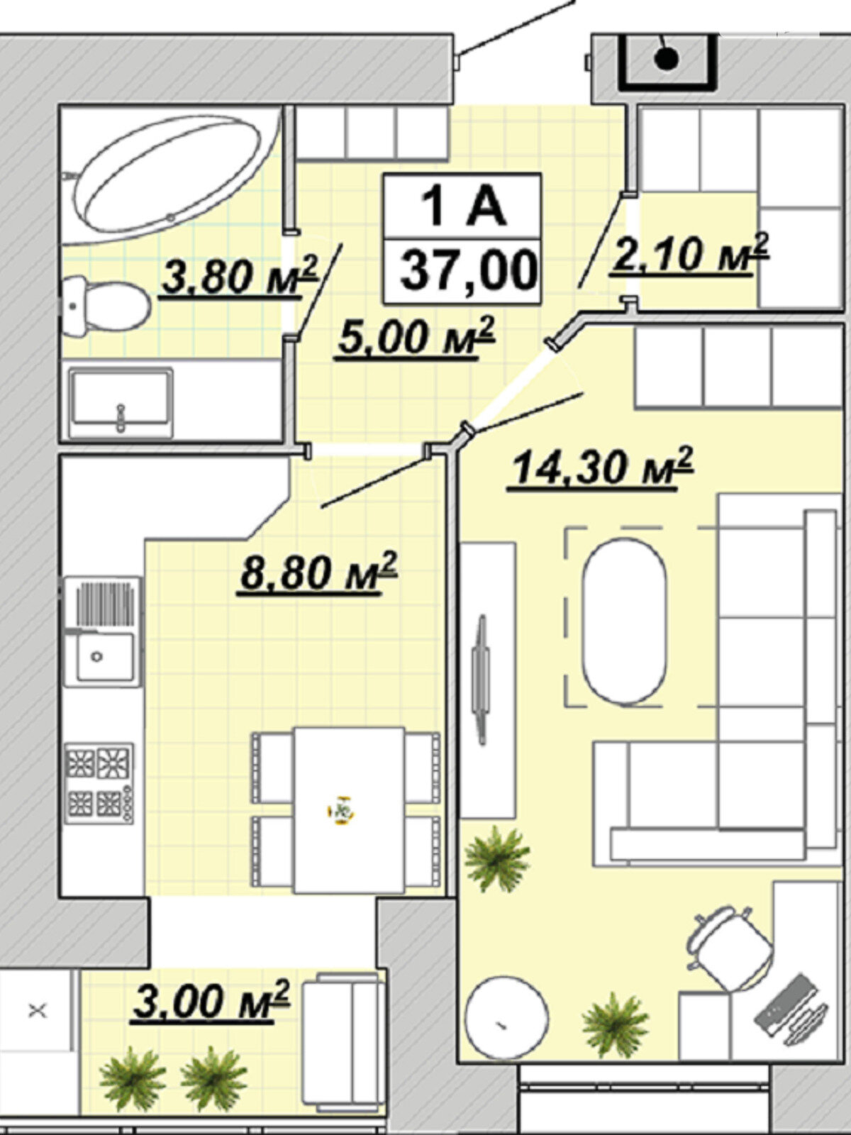 Продажа однокомнатной квартиры в Ивано-Франковске, на ул. Княгинин 44, кв. 34, район Центр фото 1