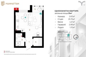 Продажа однокомнатной квартиры в Ивано-Франковске, на ул. Ленкавского, район Центр фото 2