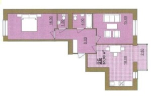 Продаж двокімнатної квартири в Івано-Франківську, на вул. Височана Семена 18, район Центр фото 2