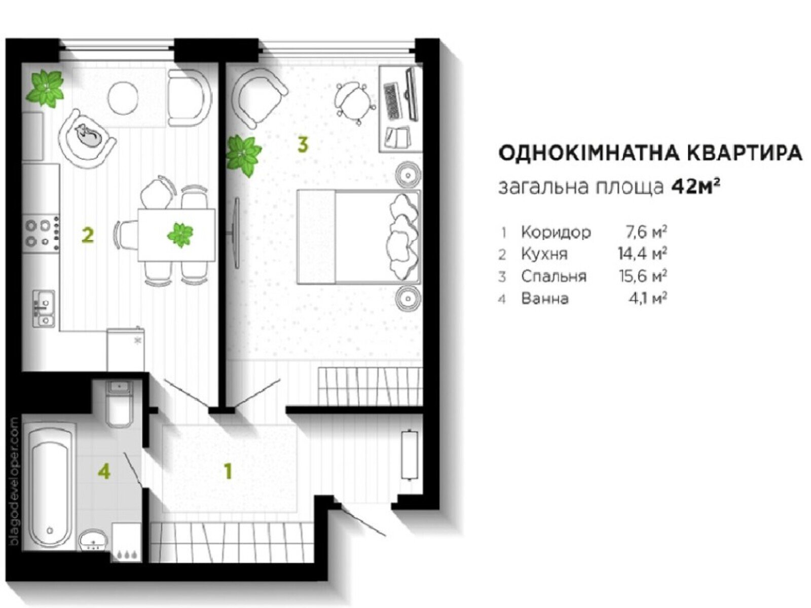 Продажа однокомнатной квартиры в Ивано-Франковске, на ул. Бандеры Степана 81, кв. 9, район Центр фото 1