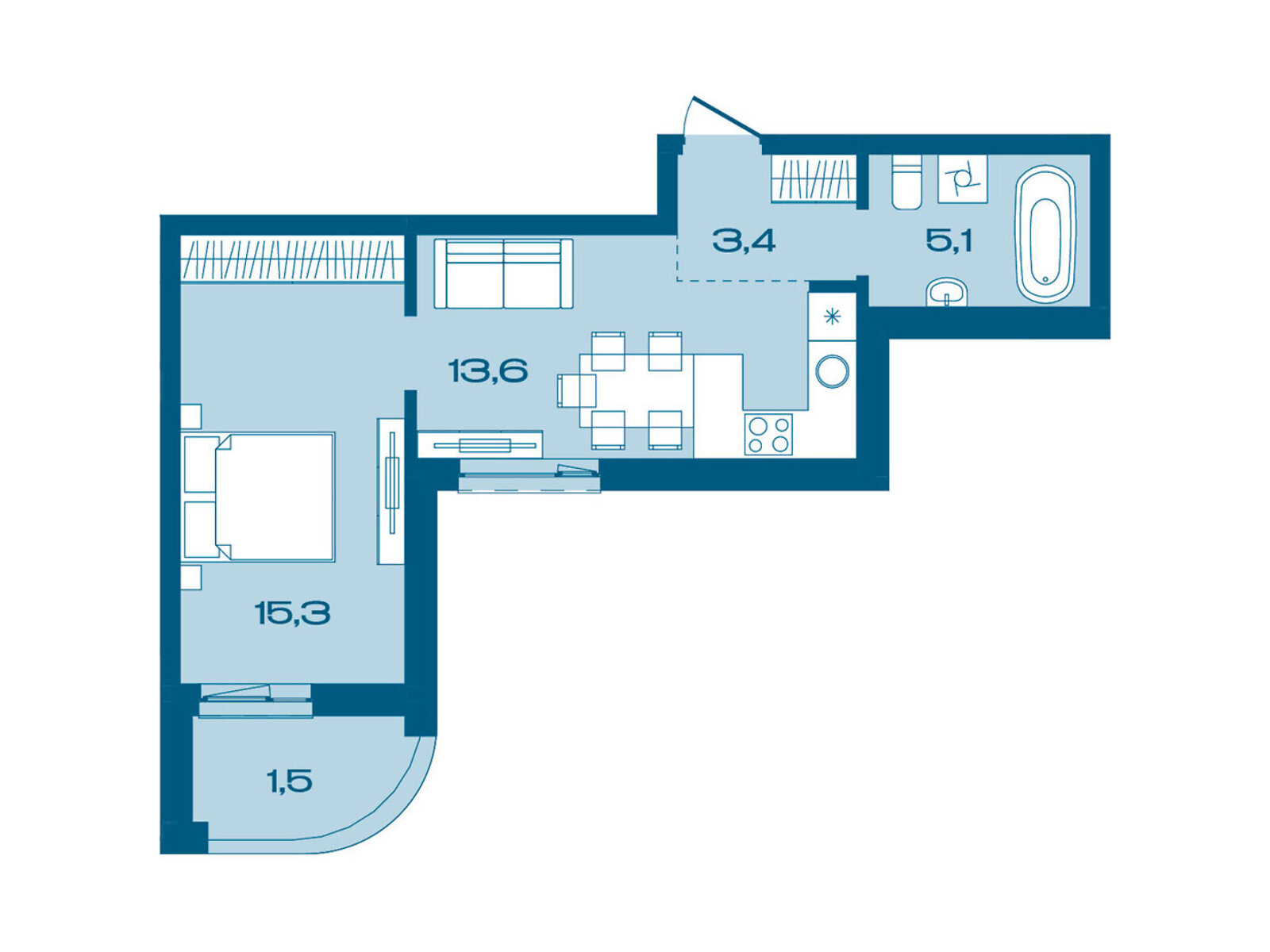 Продаж однокімнатної квартири в Івано-Франківську, на вул. Комунальна 3, фото 1