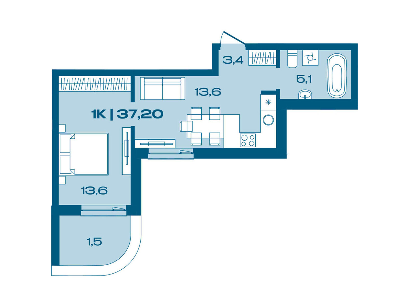 Продаж однокімнатної квартири в Івано-Франківську, на вул. Комунальна 3, фото 1