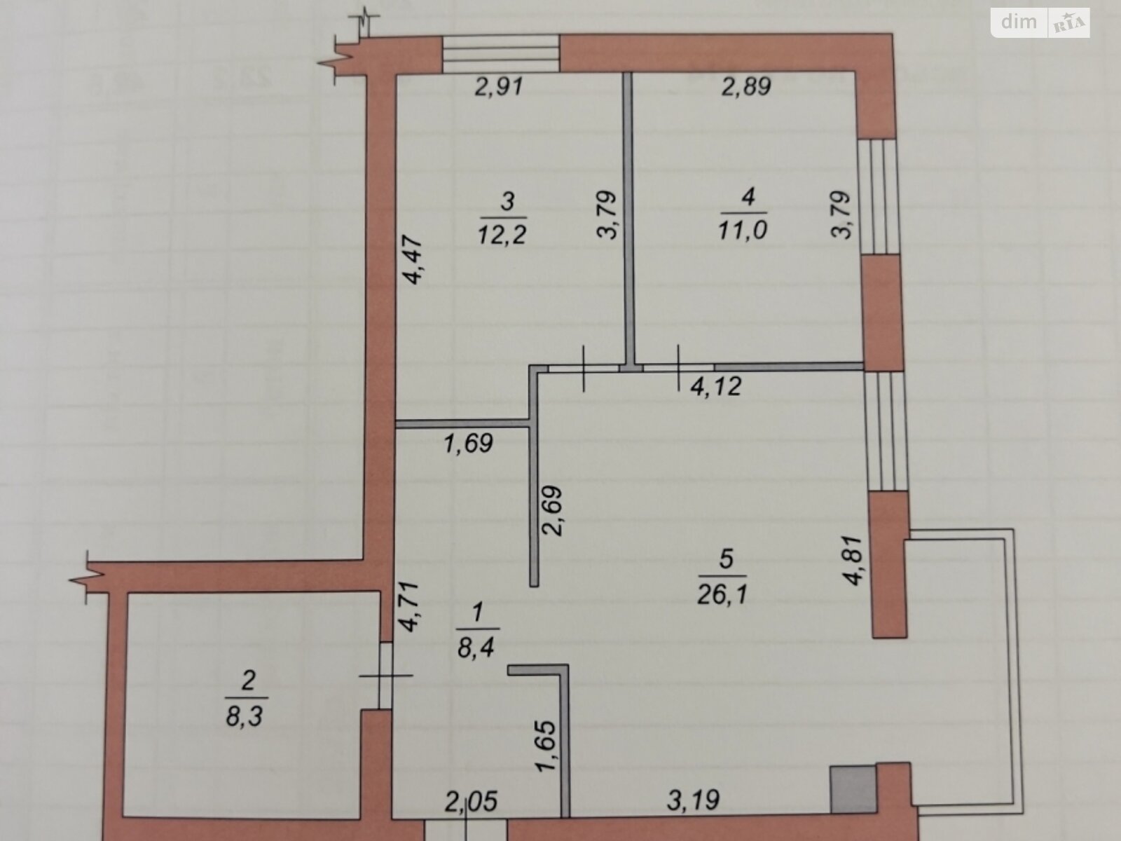 Продажа двухкомнатной квартиры в Житомире, на ул. Домбровского 75, фото 1