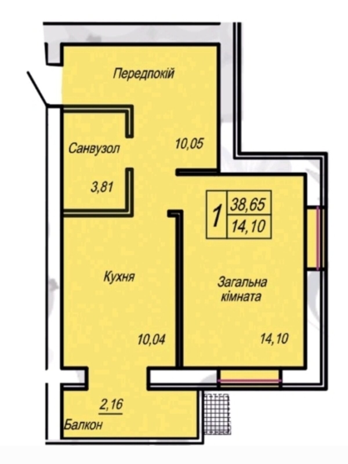 Продажа однокомнатной квартиры в Житомире, на ул. Евгения Рыхлика 11К, фото 1