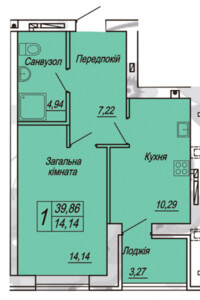 Продажа однокомнатной квартиры в Житомире, на ул. Евгения Рыхлика 11К, район Гормолзавод фото 2