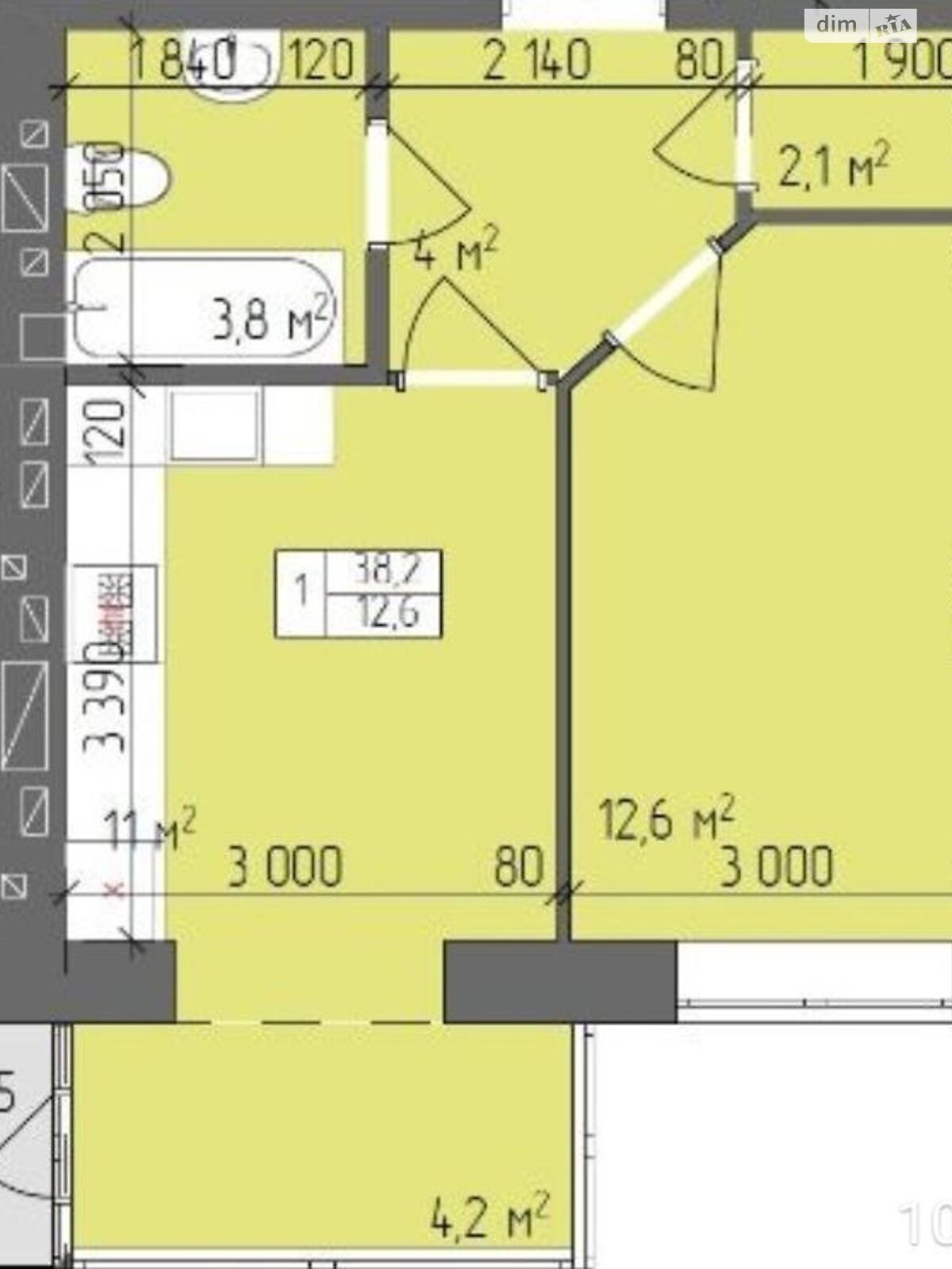 Продажа однокомнатной квартиры в Житомире, на ул. Евгения Рыхлика, район Крошня фото 1