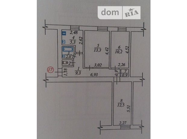 Продажа квартиры, 3 ком., Винницкая, Жмеринка, р‑н. Жмеринка, Комарова улица Продажа квартиры, 3 ком., Винницкая, Жмеринка, р‑н. Жмеринка, Комарова улица