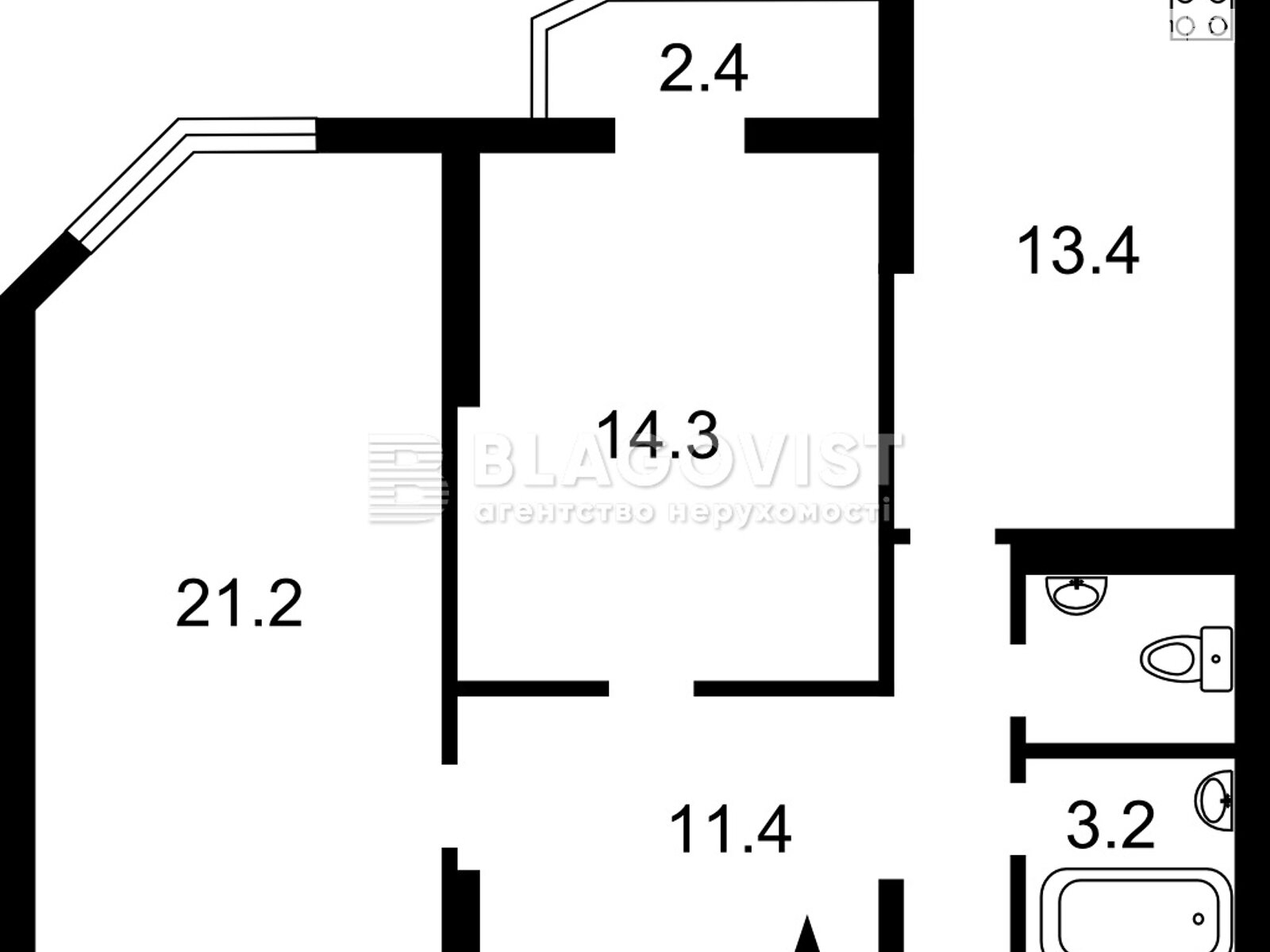 Продажа двухкомнатной квартиры в Киеве, на просп. Академика Палладина 18/30, фото 1