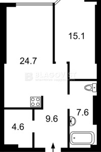 Продажа двухкомнатной квартиры в Киеве, на ул. Авиаконструктора Антонова 2Б, фото 2
