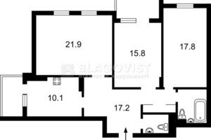 Продажа трехкомнатной квартиры в Киеве, на ул. Левитана 3, район Багриновая гора фото 2