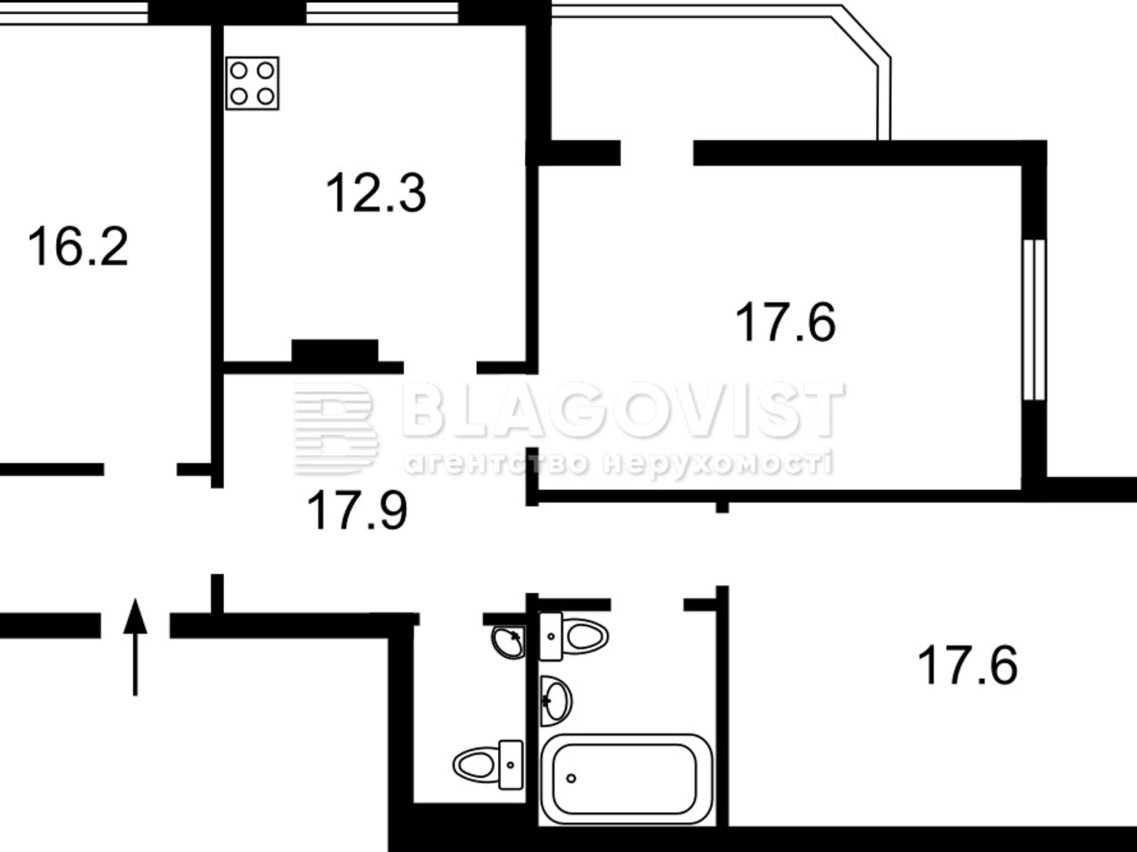 Продажа трехкомнатной квартиры в Киеве, на пер. Моторный 11Б, район Багриновая гора фото 1