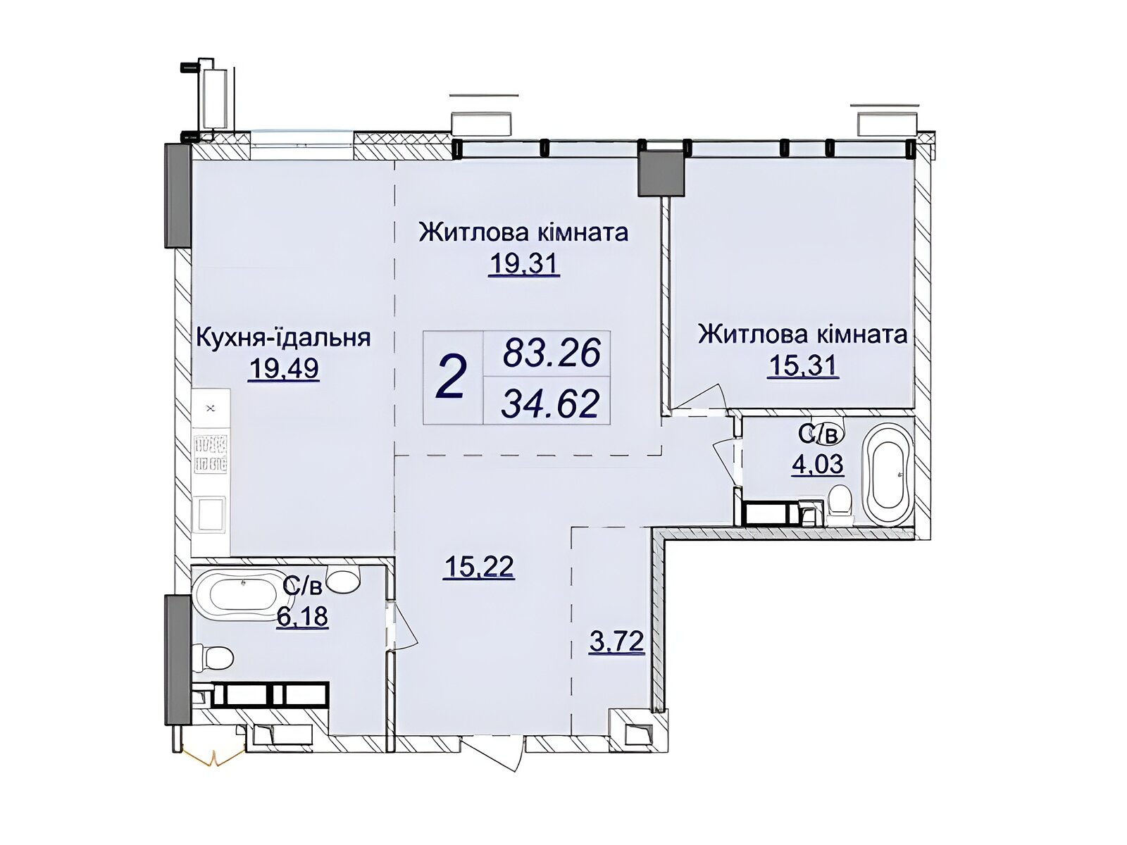 Продаж двокімнатної квартири в Києві, на вул. Андрія Верхогляда, район Чорна Гора фото 1 Продаж двокімнатної квартири в Києві, на вул. Андрія Верхогляда, район Чорна Гора фото 1
