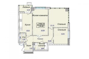 Продаж трикімнатної квартири в Києві, на вул. Андрія Верхогляда 1-20А, район Чорна Гора фото 2