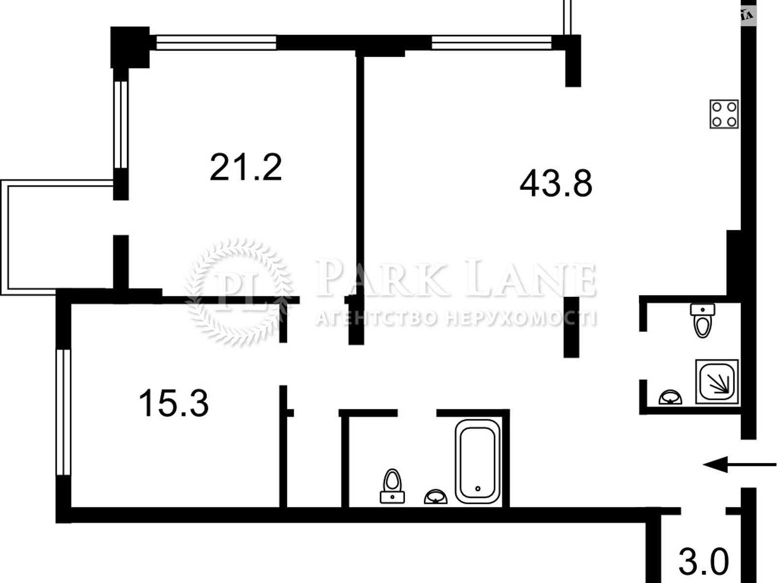 Продаж трикімнатної квартири в Києві, на вул. Андрія Верхогляда 15, район Чорна Гора фото 1