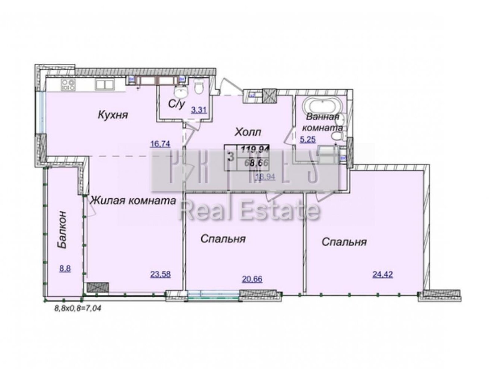 Продажа трехкомнатной квартиры в Киеве, на ул. Андрея Верхогляда 19Б, район Черная Гора фото 1