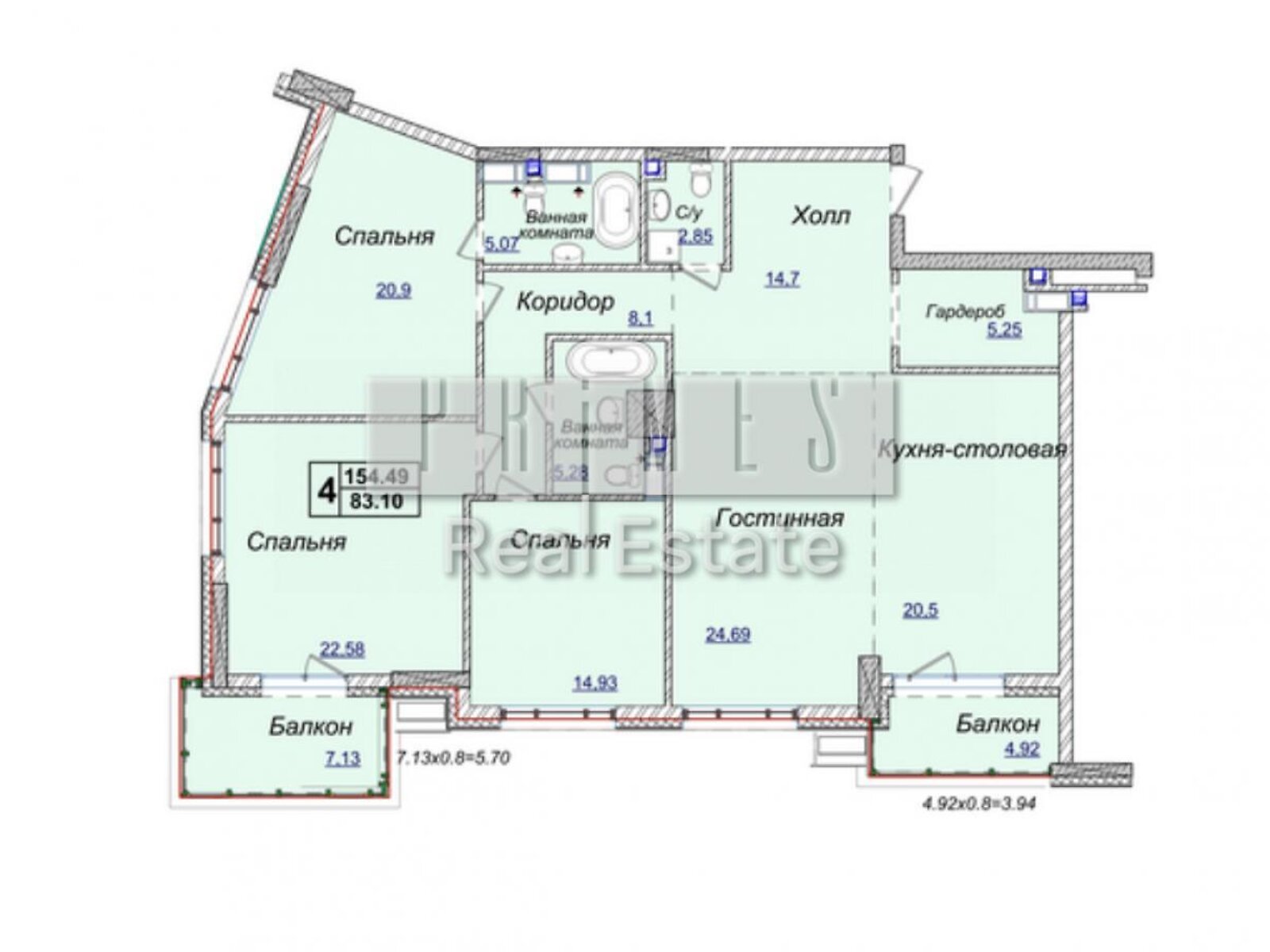 Продажа четырехкомнатной квартиры в Киеве, на ул. Андрея Верхогляда, район Черная Гора фото 1