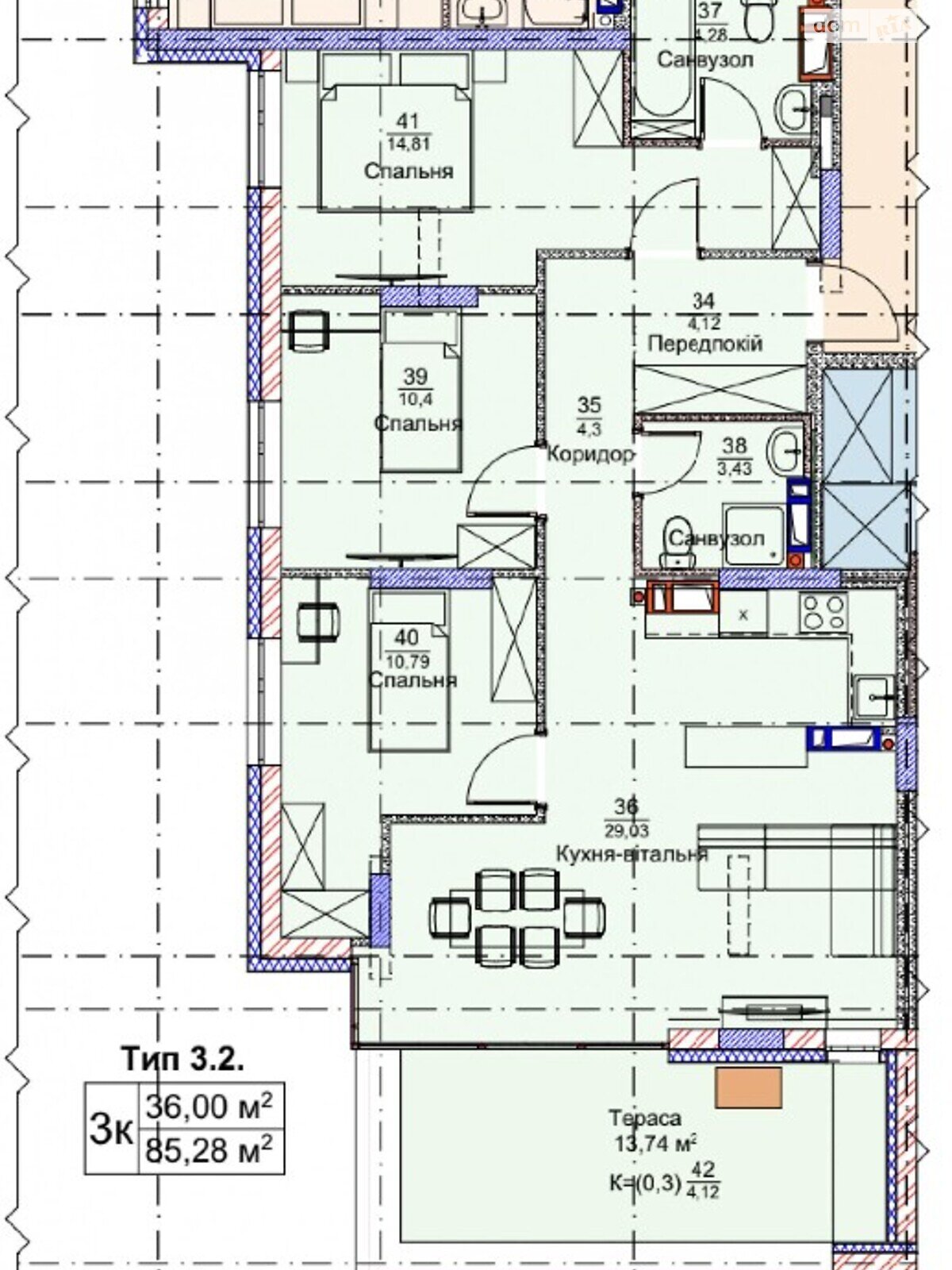 Продажа двухкомнатной квартиры в Киеве, на ул. Армянская 8/127, район Дарницкий фото 1