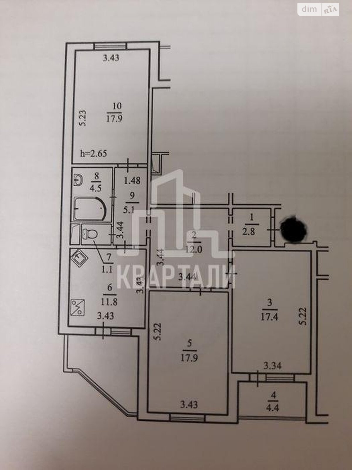 Продаж трикімнатної квартири в Києві, на вул. Драгоманова 1Г, район Дарницький фото 1