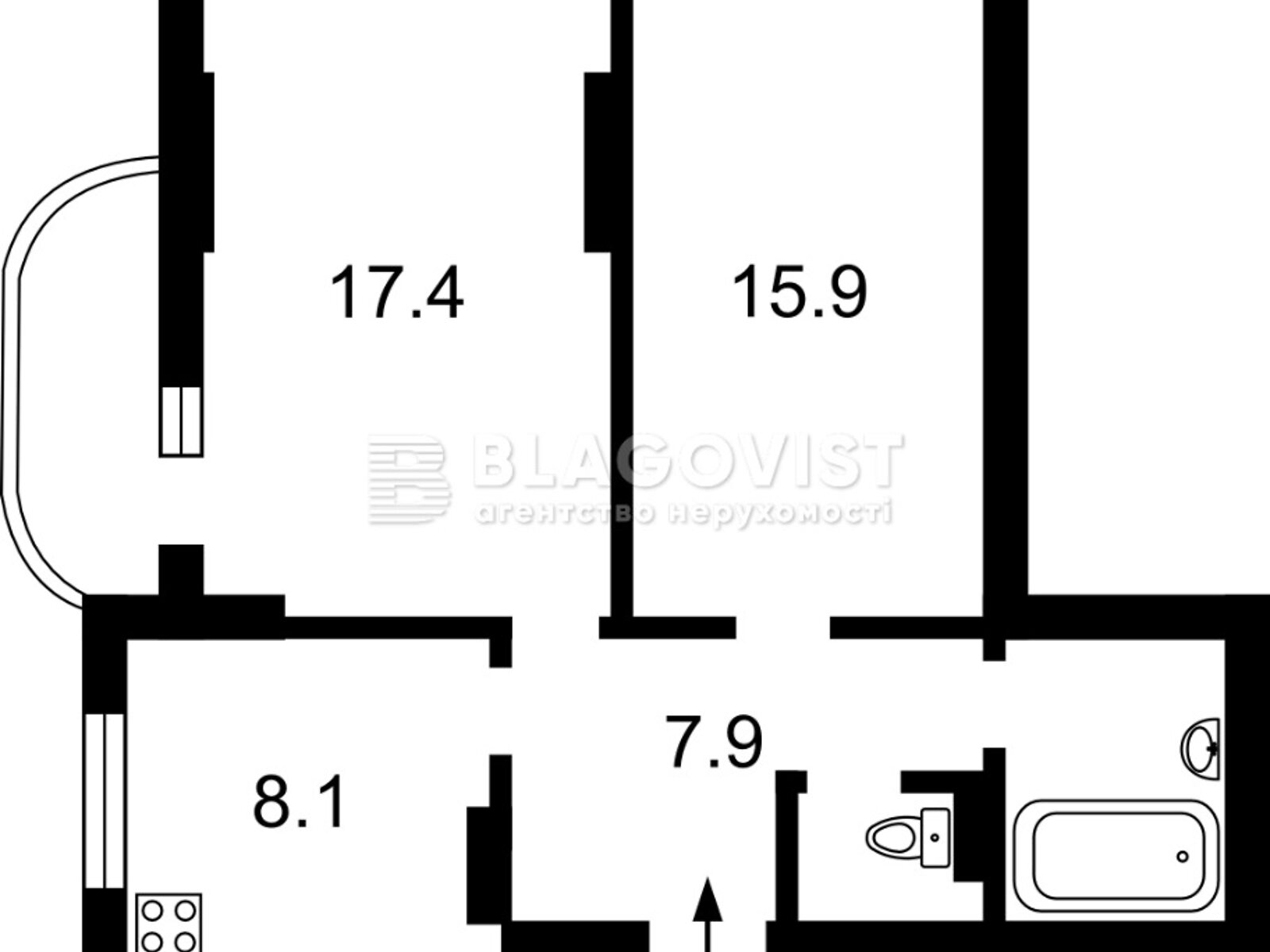 Продаж двокімнатної квартири в Києві, на вул. Крушельницького 15, район Дарницький фото 1