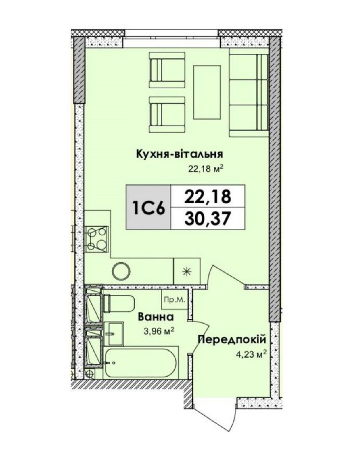 Продажа однокомнатной квартиры в Киеве, на просп. Николая  Бажана 17, район Дарницкий фото 1