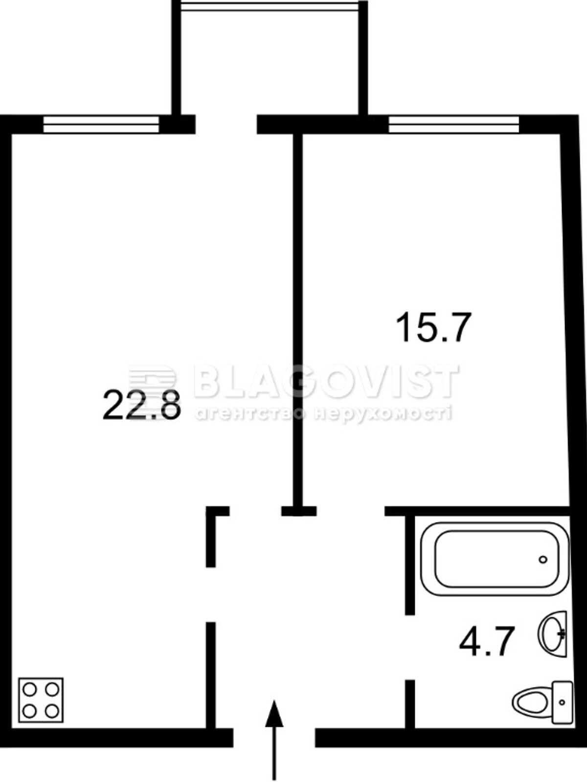 Продажа однокомнатной квартиры в Киеве, на ул. Осокорская 2А, район Дарницкий фото 1