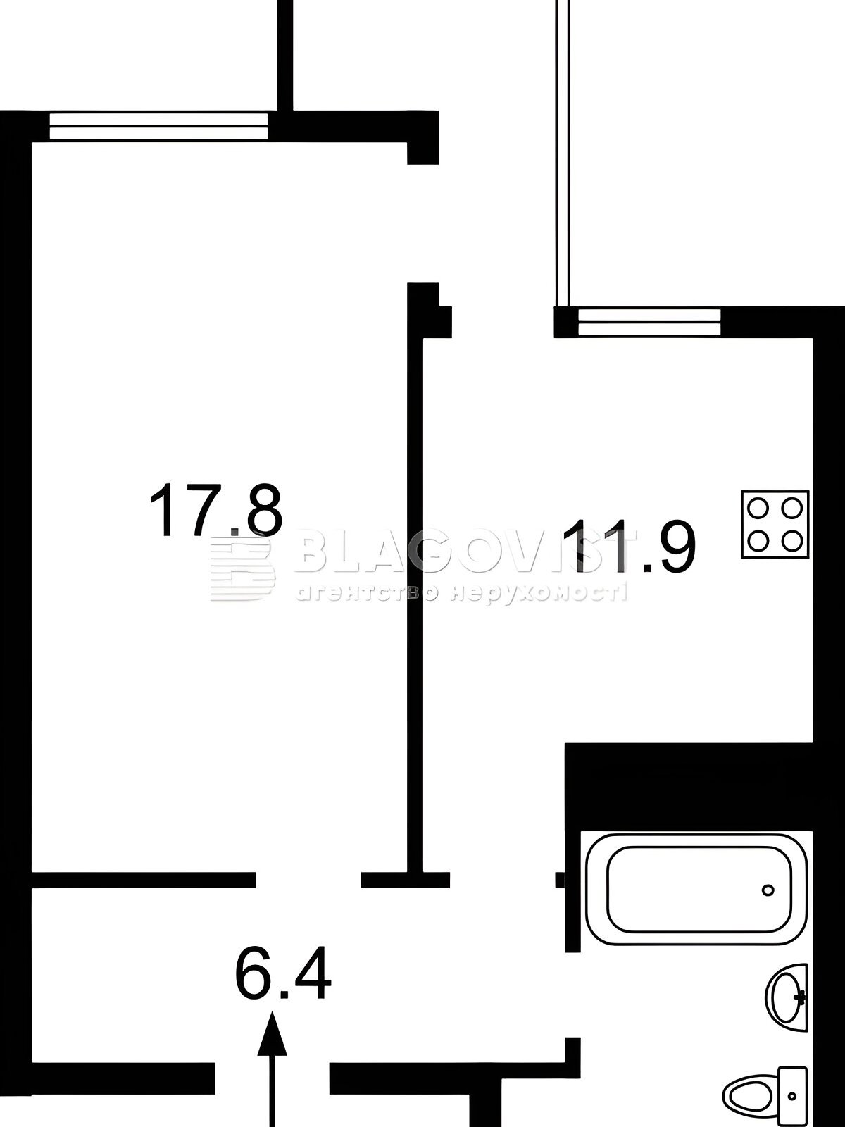 Продажа однокомнатной квартиры в Киеве, на ул. Осокорская 2А/1, район Дарницкий фото 1