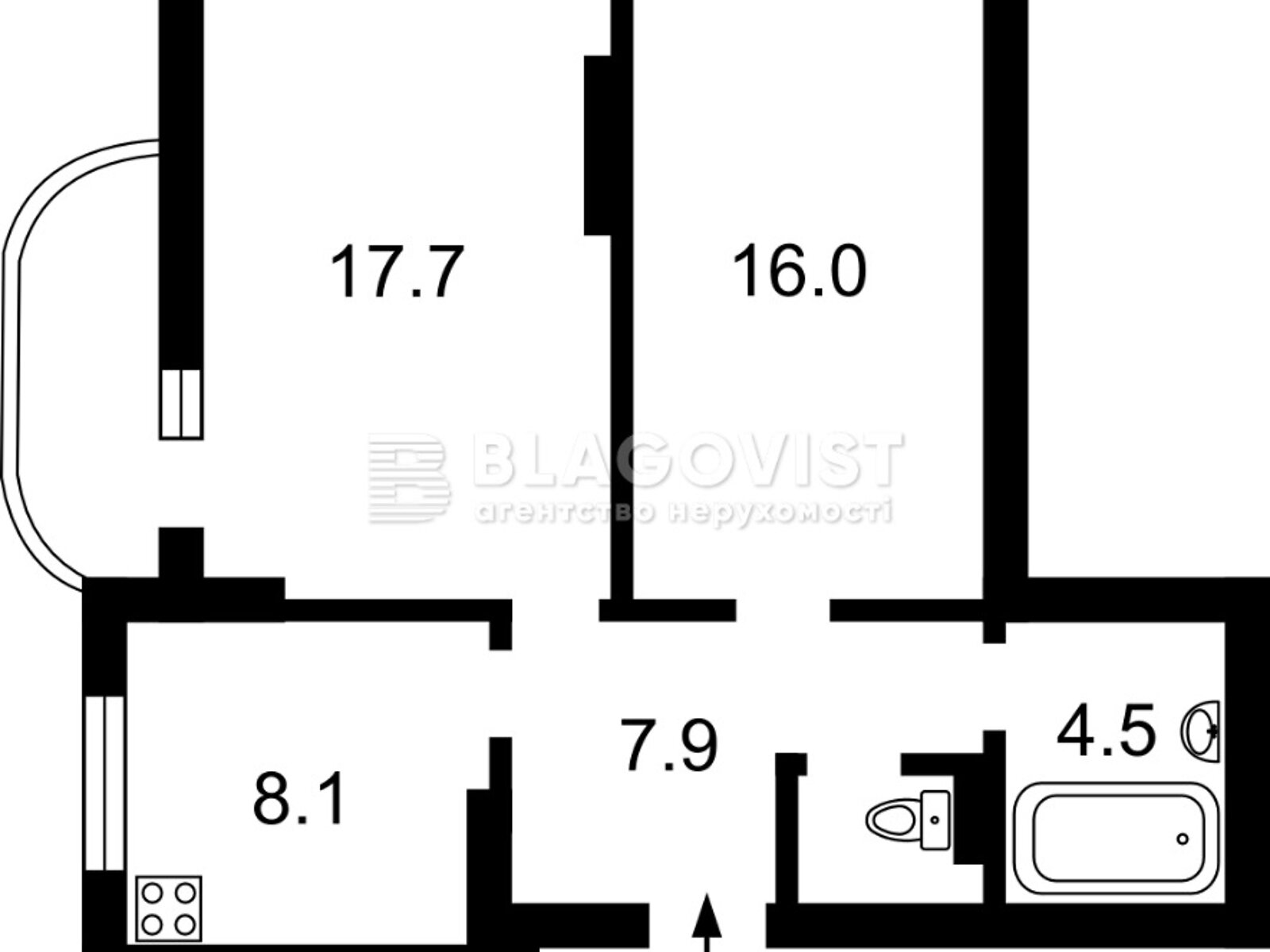 Продаж двокімнатної квартири в Києві, на вул. Соломії Крушельницької 15, район Дарницький фото 1