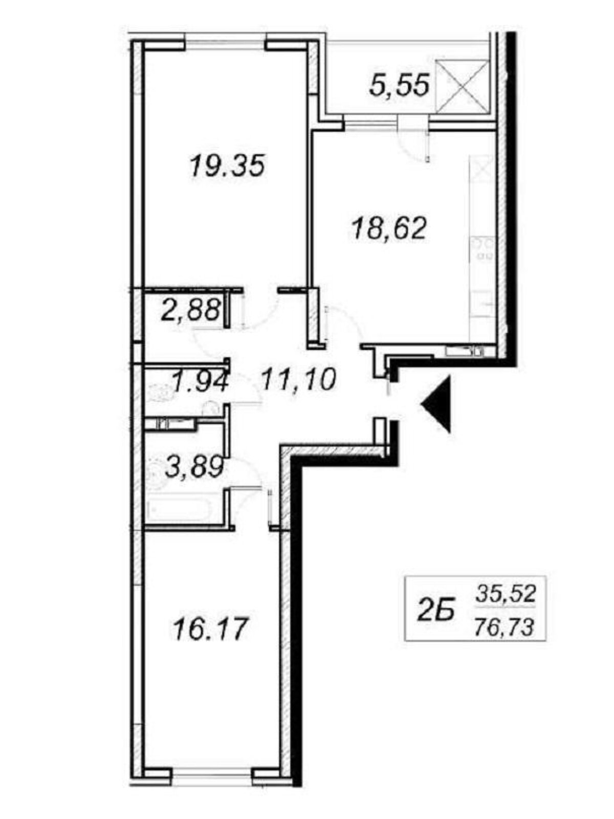 Продажа двухкомнатной квартиры в Киеве, на пер. Ясиноватский 11, район Монтажник фото 1