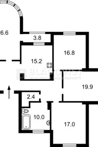 Продаж чотирикімнатної квартири в Києві, на вул. Дмитрівська 69, фото 2