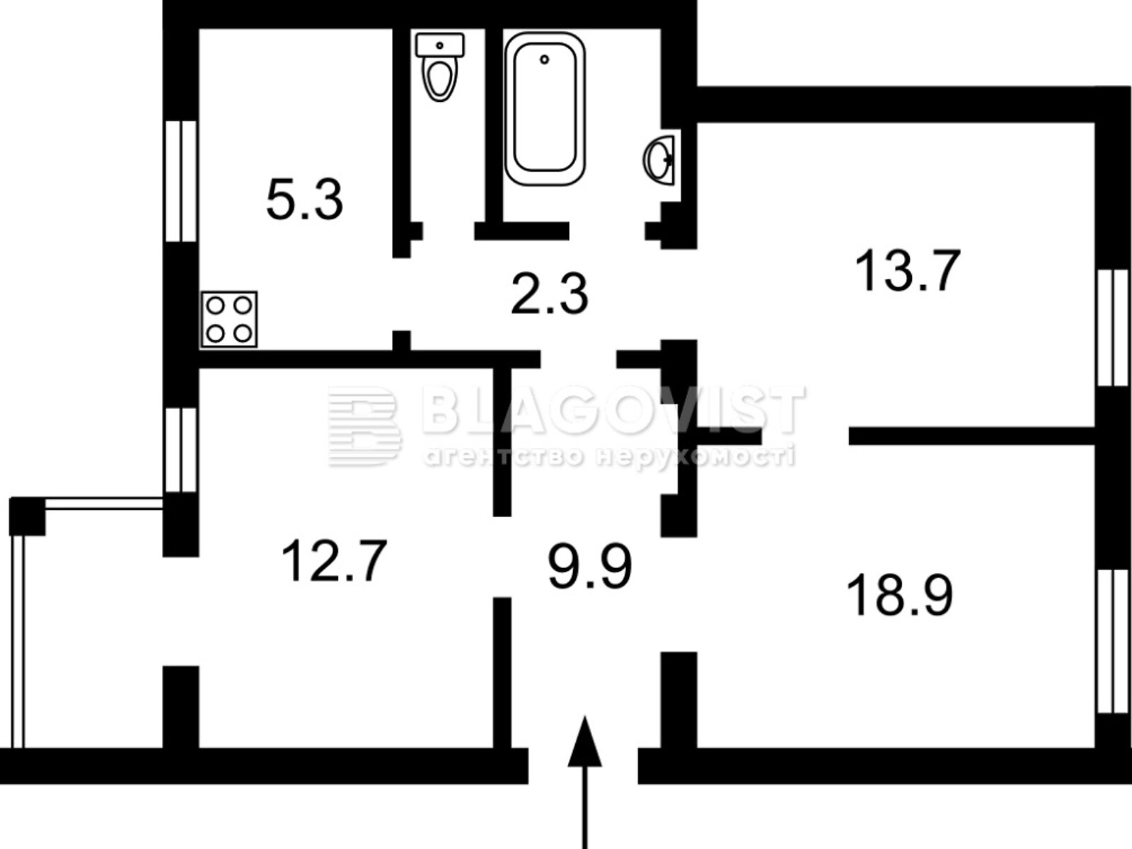 Продажа трехкомнатной квартиры в Киеве, на ул. Алматинская 103/1, район Днепровский фото 1