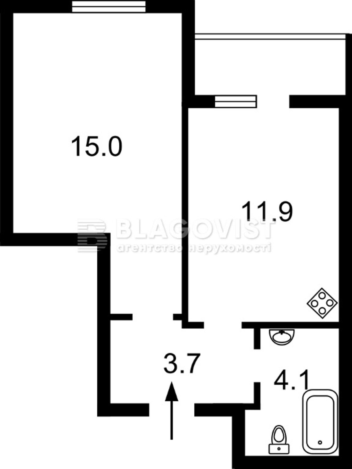 Продажа однокомнатной квартиры в Киеве, на ул. Каховская 62, район Днепровский фото 1