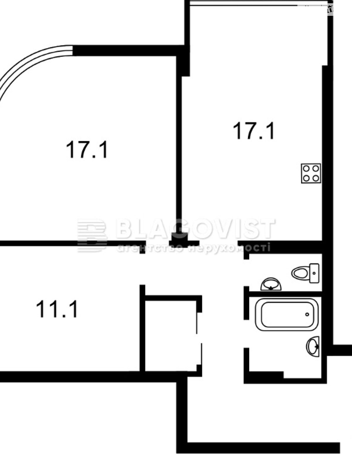 Продажа двухкомнатной квартиры в Киеве, на ул. Каховская 62, кв. 112, район Днепровский фото 1