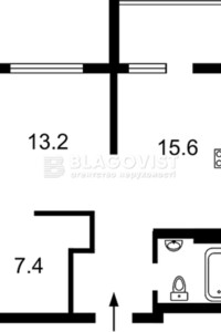 Продаж однокімнатної квартири в Києві, на вул. Князя Романа Мстиславича 28, район Дніпровський фото 2