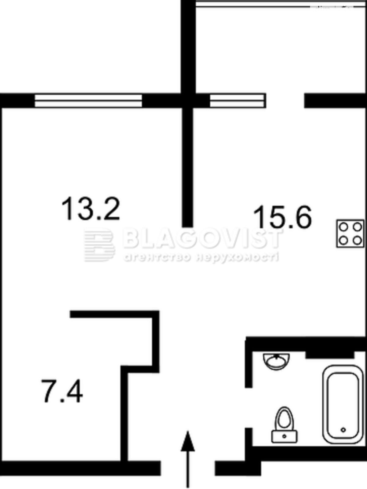 Продаж однокімнатної квартири в Києві, на вул. Князя Романа Мстиславича 28, район Дніпровський фото 1