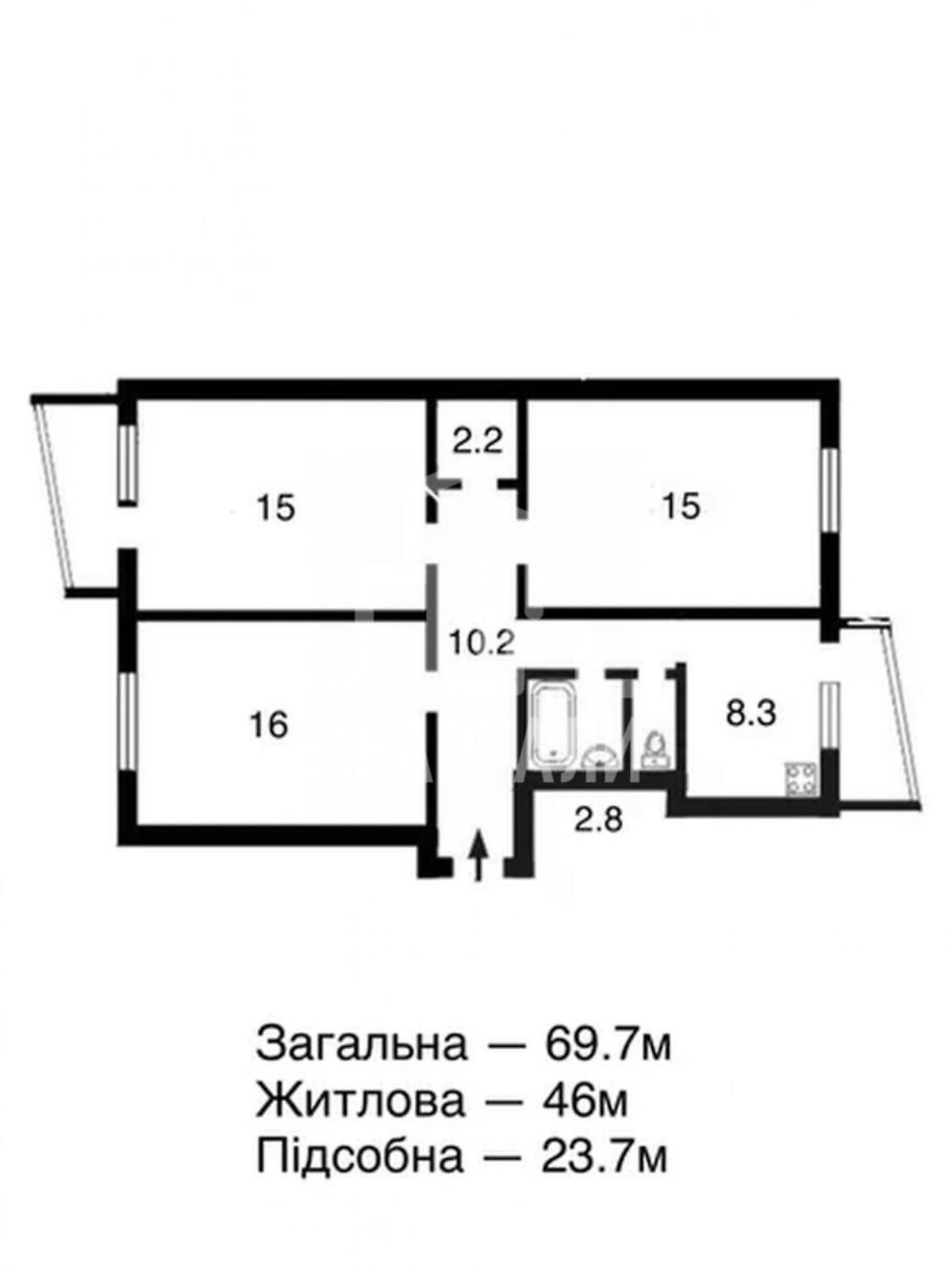 Продажа трехкомнатной квартиры в Киеве, на ул. Пантелеймона Кулиша 15, район Днепровский фото 1