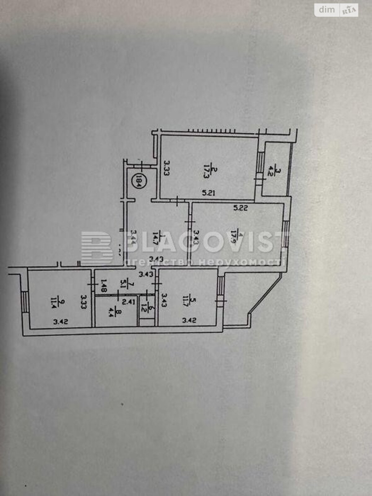 Продажа трехкомнатной квартиры в Киеве, на ул. Радужная 59Б, кв. 52, район Днепровский фото 1