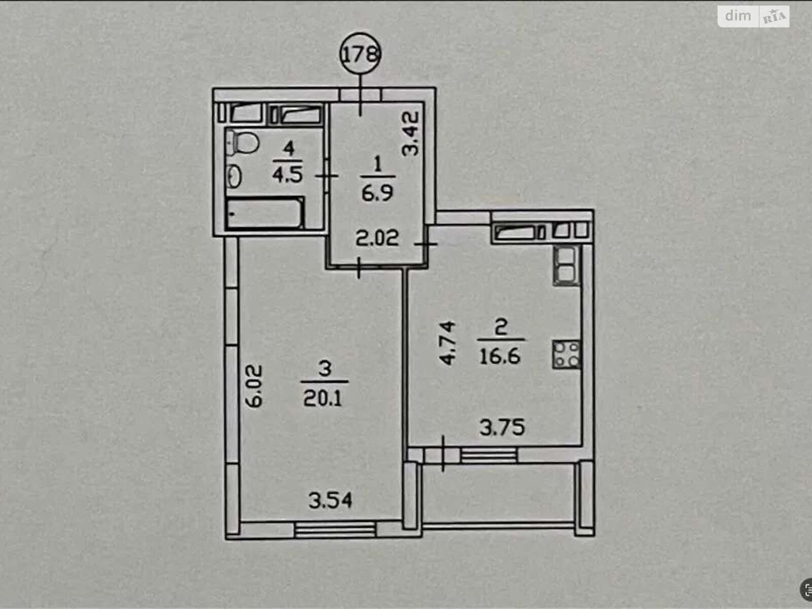 Продаж однокімнатної квартири в Києві, на вул. Воскресенська 12Б, район Дніпровський фото 1