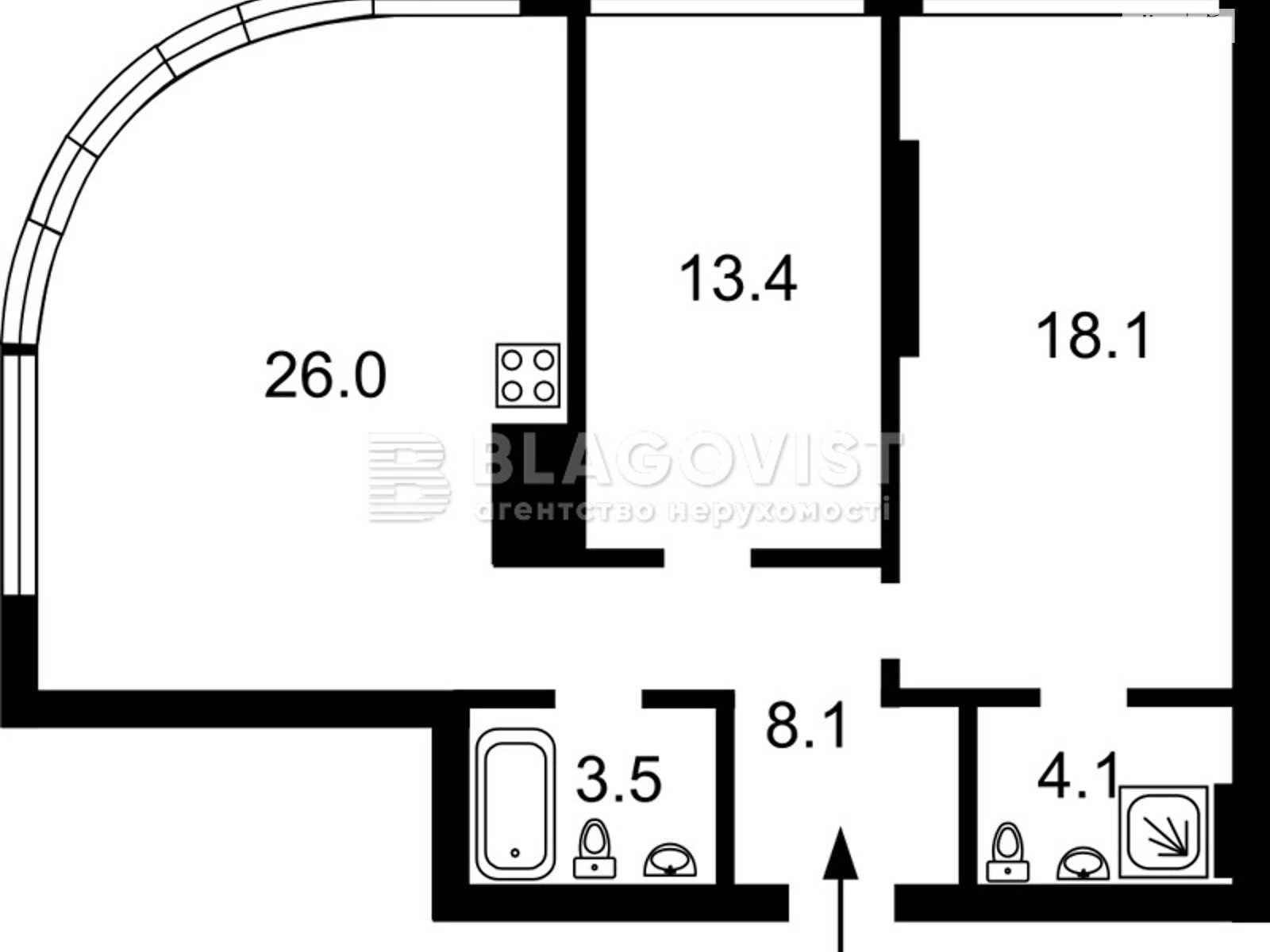 Продажа трехкомнатной квартиры в Киеве, на пер. Ужгородский 4/1, район Голосеев фото 1