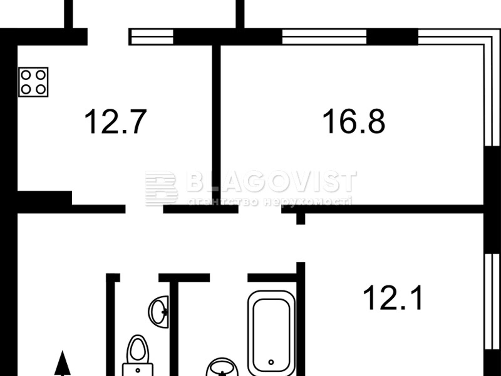 Продажа двухкомнатной квартиры в Киеве, на ул. Академика Заболотного 15Г, район Голосеевский фото 1